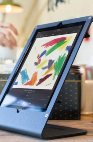 Heckler Design iPad 10.2-Inch Portrait Stand w/Pivot Table Black Grey