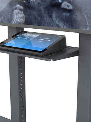 Heckler Design Control Shelf for AV Cart Black Grey -H709-BG (13)